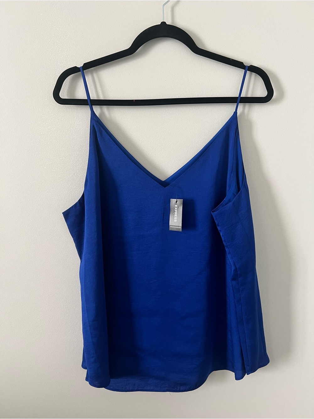 Express Cobalt Blue V-Neck Spaghetti Strap Cami
